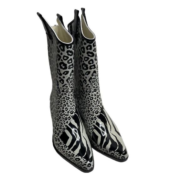 Nature BreezeWomen's Animal Print Mid-Calf Rain Boots Size 10 Waterproof - Picture 7 of 8